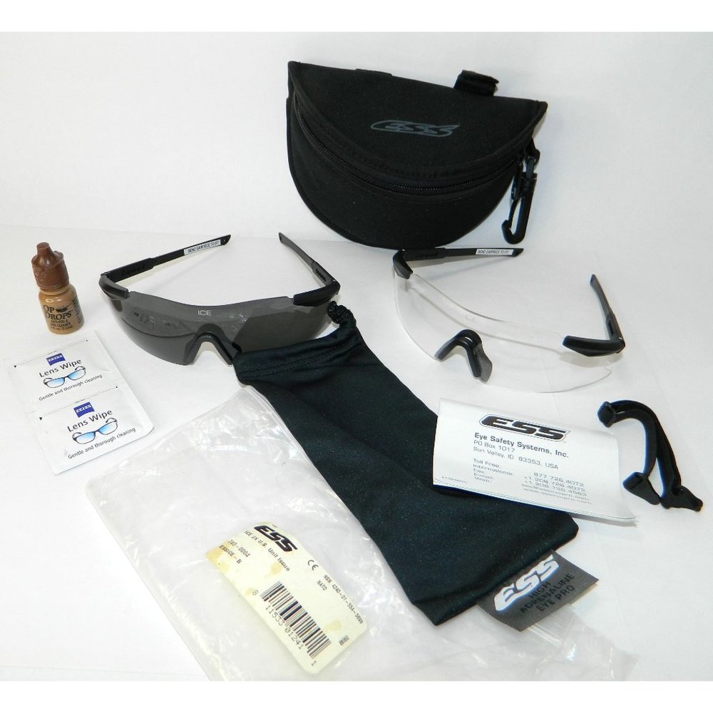 ESS Military Issue ICE 2X Custom Fit Frameless Eye Protection Glasses